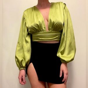 Song of Style Brynn Top in Moss Green